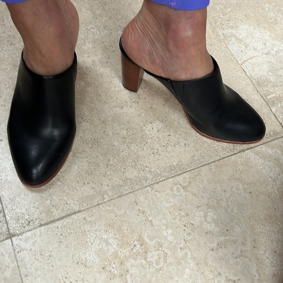 Charlotte Stone. Black Leather LUNA Mules   7 - Picture 8 of 8